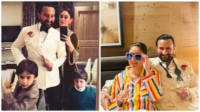 Kareena Kapoor gushed about her 'best night ever' celebrating the New Year with actor-husband Saif Ali Khan. Kareena, Saif and their kids Taimur and Jeh welcomed New Year in style in Switzerland. Kareena dropped mirror selfies of herself, Saif and the two little ones on Instagram. She also posted a picture with Saif and wrote, "In my PJ with my man in a Dj... As cheesy as it sounds it was the best night ever… spread joy and peace. Happy new year lovely people." Kareena Kapoor gushed about her 'best night ever' celebrating the New Year with actor-husband Saif Ali Khan. Kareena, Saif and their kids Taimur and Jeh welcomed New Year in style in Switzerland. Kareena dropped mirror selfies of herself, Saif and the two little ones on Instagram. She also posted a picture with Saif and wrote, "In my PJ with my man in a Dj... As cheesy as it sounds it was the best night ever… spread joy and peace. Happy new year lovely people."