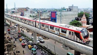 Yogi gives green signal for Lucknow metro expansion (HT File) Yogi gives green signal for Lucknow metro expansion (HT File)