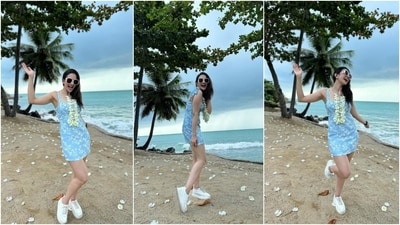 Rakul Preet Singh spent her New Year chilling by the beach. She shared photos from her vacation with the caption, “Couldn't have asked for a better start to the new year amidst the blue waters and beautiful skies with my most fav people #blessed. Wishing you all the most beautiful year #happy new year.” (Instagram) Rakul Preet Singh spent her New Year chilling by the beach. She shared photos from her vacation with the caption, “Couldn't have asked for a better start to the new year amidst the blue waters and beautiful skies with my most fav people #blessed. Wishing you all the most beautiful year #happy new year.” (Instagram)