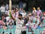 Pakistan's Aamer Jamal reacts after his dismissal during the first day of the third cricket Test against Australia