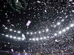 The Washington Huskies celebrate after a 37-31 victory against the Texas Longhorns in the CFP Semifinal Allstate Sugar Bowl at Caesars Superdome on January 01, 2024 in New Orleans, Louisiana (Photo by Chris Graythen / GETTY IMAGES NORTH AMERICA / Getty Images via AFP) The Washington Huskies celebrate after a 37-31 victory against the Texas Longhorns in the CFP Semifinal Allstate Sugar Bowl at Caesars Superdome on January 01, 2024 in New Orleans, Louisiana (Photo by Chris Graythen / GETTY IMAGES NORTH AMERICA / Getty Images via AFP)