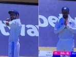 Virat Kohli's gesture as Keshav Maharaj arrives at the crease Virat Kohli's gesture as Keshav Maharaj arrives at the crease