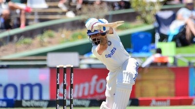 Virat Kohli was then holding the innings together and KL Rahul seemed to be getting set at the other end after Tea before the carnage began in the 34th over.&nbsp; (BCCI-X)