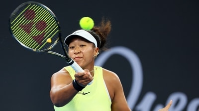 Naomi Osaka of Japan plays a shot in her match against Karolina Pliskova of the Czech Republic (AP) Naomi Osaka of Japan plays a shot in her match against Karolina Pliskova of the Czech Republic (AP)