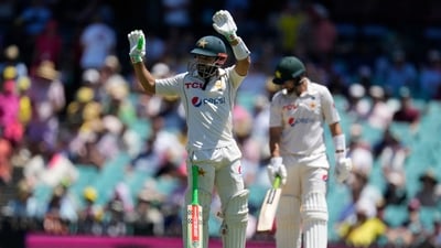 Australia vs Pakistan Highlights 3rd Test: Pakistan's Mohammad Rizwan waves after 50 runs (AP) Australia vs Pakistan Highlights 3rd Test: Pakistan's Mohammad Rizwan waves after 50 runs (AP)