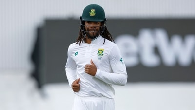 South Africa's Tony de Zorzi runs on the field during the first Test (AFP) South Africa's Tony de Zorzi runs on the field during the first Test (AFP)