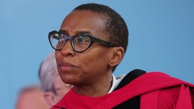 Claudine Gay listens during Harvard University’s 372nd Commencement Exercises in Cambridge, Massachusetts, U.S., May 25, 2023 (REUTERS/Brian Snyder/File Photo) (REUTERS)