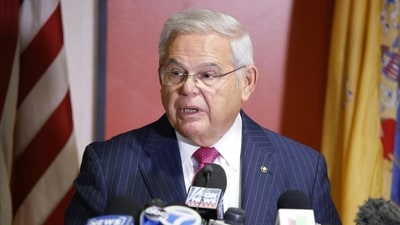(FILES) US Senator Bob Menendez faces corruption-related charges in the same case, which he has denied, including conspiring to act as an agent of Egypt and taking bribes and influence peddling for Cairo. (Photo by Kena Betancur / AFP) (AFP) (FILES) US Senator Bob Menendez faces corruption-related charges in the same case, which he has denied, including conspiring to act as an agent of Egypt and taking bribes and influence peddling for Cairo. (Photo by Kena Betancur / AFP) (AFP)
