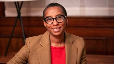 In this December 14, 2022, image released by Harvard University, Claudine Gay poses for a photo (Photo by Stephanie Mitchell / Harvard University / AFP) (AFP) In this December 14, 2022, image released by Harvard University, Claudine Gay poses for a photo (Photo by Stephanie Mitchell / Harvard University / AFP) (AFP)