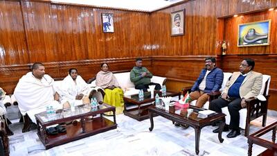 Leaders emphasised that chief minister Hemant Soren would continue to lead the alliance government in Jharkhand (HT Photo) Leaders emphasised that chief minister Hemant Soren would continue to lead the alliance government in Jharkhand (HT Photo)