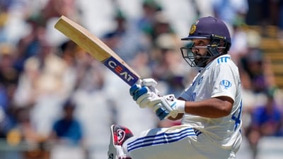 This was South Africa's lowest Test total in nearly a century and their lowest at home in well over a century. India lost Yashasvi Jaiswal early but Rohit Sharma came out all guns blazing. He smashed 39 in 50 balls and wiped off India's deficit in no time.&nbsp; (PTI)