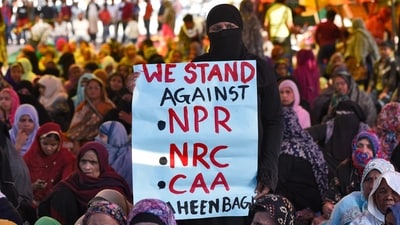 Protests against NPR, NRC and CAA in New Delhi (File) Protests against NPR, NRC and CAA in New Delhi (File)