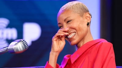 Jada Pinkett Smith visits the SiriusXM Studios on October 04, 2023 in Los Angeles, California. (Getty Images via AFP)
