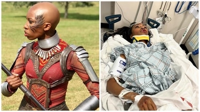 Carrie Bernans played one of the Dora Milaje women in Black Panther. Carrie Bernans played one of the Dora Milaje women in Black Panther.