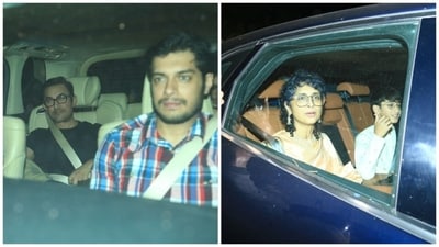 Aamir Khan and family attended Ira Khan's pre-wedding celebration at Salman Khan's home. (Pics: Varinder Chawla) Aamir Khan and family attended Ira Khan's pre-wedding celebration at Salman Khan's home. (Pics: Varinder Chawla)