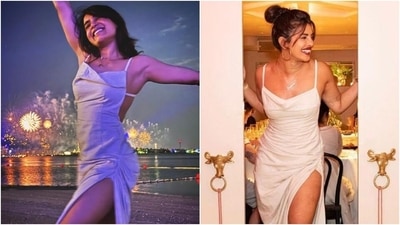 Samantha Ruth Prabhu and Priyanka Chopra in the same Jacquemus dress. (Instagram)