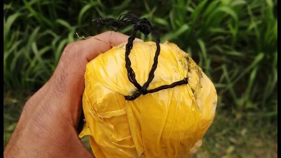 Border Security Force (BSF) troops on Wednesday recovered a packet containing around 530 grams of heroin, wrapped in yellow adhesive tape, on the outskirts of Naushera Dhalla village in Tarn Taran district. (Photo: X)