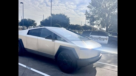 US Police asked Elon Musk if the Tesla Cybertrucks would be suitable as patrol vehicles. (X/@RosenbergPolice)