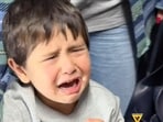 Jeh Ali Khan had a short cry session at the airport. Jeh Ali Khan had a short cry session at the airport.