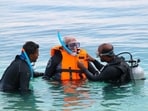 Prime Minister Narendra Modi went snorkelling to explore the undersea life during his recent visit to Laskhadweep islands.