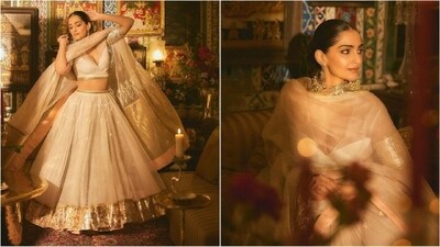 Sonam Kapoor, the ultimate fashionista of Bollywood, is a total stunner who always hits the style targets like a pro. Whether it's a sartorial saree or a chic panusit, Sonam knows how to turn heads with her incredible fashion sense. The stylish actress may not be doing too many films at the moment, but she continues to steal the limelight on social media with her stunning photoshoots that are filled with style, glamour and a dash of sass. Her Insta game is quite strong and with a massive following of 35M followers, her feeds are a treasure trove of fashion inspiration for all her fans. Scroll down to take some style notes. (Instagram/@sonamkapoor) Sonam Kapoor, the ultimate fashionista of Bollywood, is a total stunner who always hits the style targets like a pro. Whether it's a sartorial saree or a chic panusit, Sonam knows how to turn heads with her incredible fashion sense. The stylish actress may not be doing too many films at the moment, but she continues to steal the limelight on social media with her stunning photoshoots that are filled with style, glamour and a dash of sass. Her Insta game is quite strong and with a massive following of 35M followers, her feeds are a treasure trove of fashion inspiration for all her fans. Scroll down to take some style notes. (Instagram/@sonamkapoor)