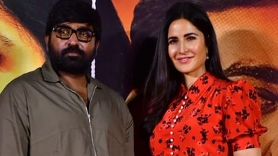 Vijay Sethupathi and Katrina Kaif at a Merry Christmas promotional event Vijay Sethupathi and Katrina Kaif at a Merry Christmas promotional event