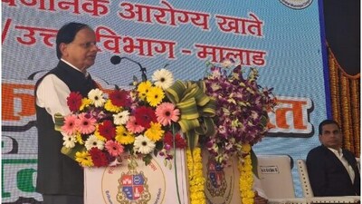 PK Mishra, principal secretary to Prime Minister Narendra Modi addresses an event during the Viksit Bharat Sankalp Yatra in Mumbai on Thursday. (PMO ) PK Mishra, principal secretary to Prime Minister Narendra Modi addresses an event during the Viksit Bharat Sankalp Yatra in Mumbai on Thursday. (PMO )