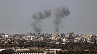 Israel-Hamas War: Smoke billowing over central Gaza following Israeli strikes (AFP)