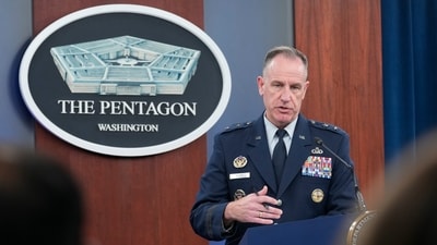 Pentagon spokesman Air Force Brig. Gen. Patrick Ryder speaks during a briefing at the Pentagon in Washington. (AP) Pentagon spokesman Air Force Brig. Gen. Patrick Ryder speaks during a briefing at the Pentagon in Washington. (AP)