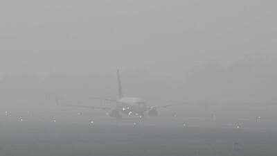 While 11 flights from Shaheed Bhagat Singh International Airport in Chandigarh got delayed on Thursday morning due to the fog, a flight to arrive from Pune 5.55am was cancelled. (PTI Photo)