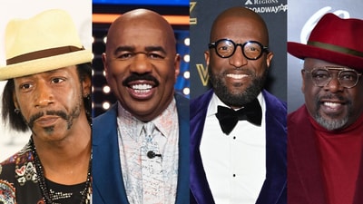 (From L to R) Katt Williams slams fellow comedians Steve Harvey, Rickey Smiley, and Cedric the Entertainer (From L to R) Katt Williams slams fellow comedians Steve Harvey, Rickey Smiley, and Cedric the Entertainer