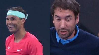 Rafael Nadal received an unusual warning.