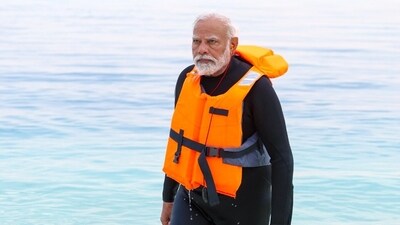 “For those who wish to embrace the adventurer in them, Lakshadweep has to be on your list. During my stay, I also tried snorkelling - what an exhilarating experience it was!,” Modi wrote on X. (Twitter/@narendramodi) “For those who wish to embrace the adventurer in them, Lakshadweep has to be on your list. During my stay, I also tried snorkelling - what an exhilarating experience it was!,” Modi wrote on X. (Twitter/@narendramodi)