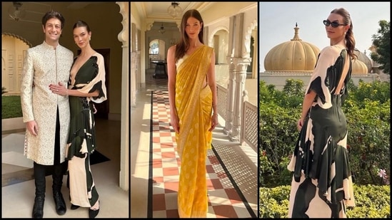 Fashion model Karlie Kloss shares breathtaking Udaipur vacation snaps, radiates elegance in stunning yellow saree (Instagram/@karliekloss)