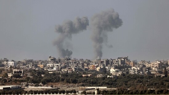 Israel-Hamas War: Smoke billowing over central Gaza following Israeli strikes (AFP)