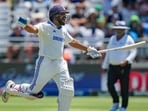 Rohit Sharma is elated as Shreyas Iyer hits the winning runs to give India their first-ever Test win in Cape Town.