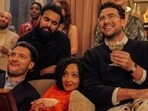 Dan Levy, Ruth Negga and Himesh Patel in Good Grief.