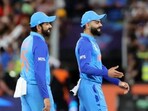 Rohit Sharma (L) and Virat Kohli during the T20 World Cup 2022 Rohit Sharma (L) and Virat Kohli during the T20 World Cup 2022