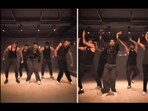 Men dancing to Dil Ko Hazar Bar. 