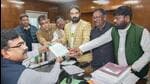 JMM approached the Election Commission of India (ECI) on Friday, demanding the poll body hold a by-election for the Gandey seat (HT Photo)