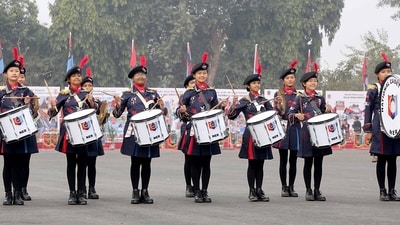 Vice President Jagdeep Dhankhar addressed the NCC Republic Day Camp 2024, inspiring cadets to aspire to become "leaders of tomorrow" and contribute to India's emergence as a global leader by 2047. (ANI/PIB) Vice President Jagdeep Dhankhar addressed the NCC Republic Day Camp 2024, inspiring cadets to aspire to become "leaders of tomorrow" and contribute to India's emergence as a global leader by 2047. (ANI/PIB)