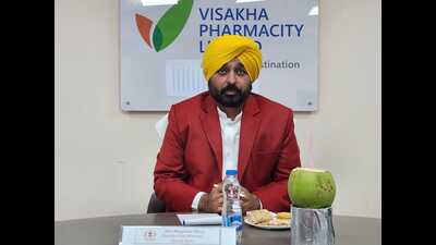Chief minister Bhagwant Mann on Friday met pharmaceutical companies representatives and welcomed them to make investments in Punjab. (Source: X)
