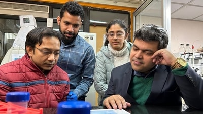The team of researchers led by Prof. Arun K Shukla from the Department of Biological Sciences and Bioengineering. (Handout) The team of researchers led by Prof. Arun K Shukla from the Department of Biological Sciences and Bioengineering. (Handout)