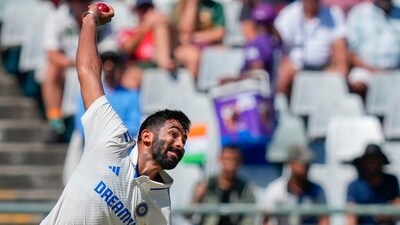 Jasprit Bumrah bowls a delivery on the second day of the second Test cricket match between India and South Africa, at the Newlands in Cape Town (PTI) Jasprit Bumrah bowls a delivery on the second day of the second Test cricket match between India and South Africa, at the Newlands in Cape Town (PTI)