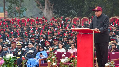Vice President Jagdeep Dhankhar inaugurated the National Cadet Corps (NCC) Republic Day Camp on January 5 at the Cariappa Parade Ground in Delhi Cantonment. (PTI) Vice President Jagdeep Dhankhar inaugurated the National Cadet Corps (NCC) Republic Day Camp on January 5 at the Cariappa Parade Ground in Delhi Cantonment. (PTI)