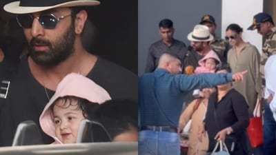 Ranbir Kapoor with Raha and Alia Bhatt (Yogen Shah/Viral Bhayani) Ranbir Kapoor with Raha and Alia Bhatt (Yogen Shah/Viral Bhayani)