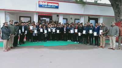 Students on the concluding day of SPEL in Prayagraj. (HT Photo)