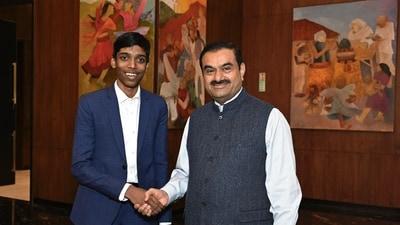 Adani Group Chairman Gautam Adani along with chess champion Praggnanandhaa (X/Gautam Adani) Adani Group Chairman Gautam Adani along with chess champion Praggnanandhaa (X/Gautam Adani)