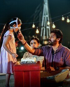 Venkatesh and Shraddha Srinath in a still from Saindhav Venkatesh and Shraddha Srinath in a still from Saindhav