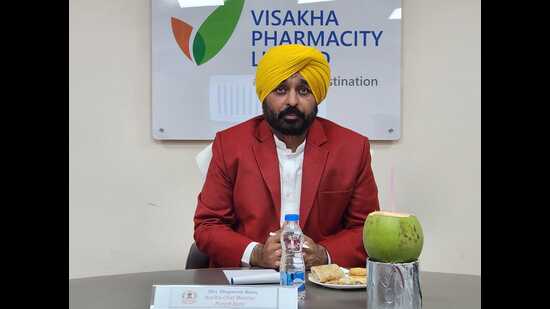 Chief minister Bhagwant Mann on Friday met pharmaceutical companies representatives and welcomed them to make investments in Punjab. (Source: X)